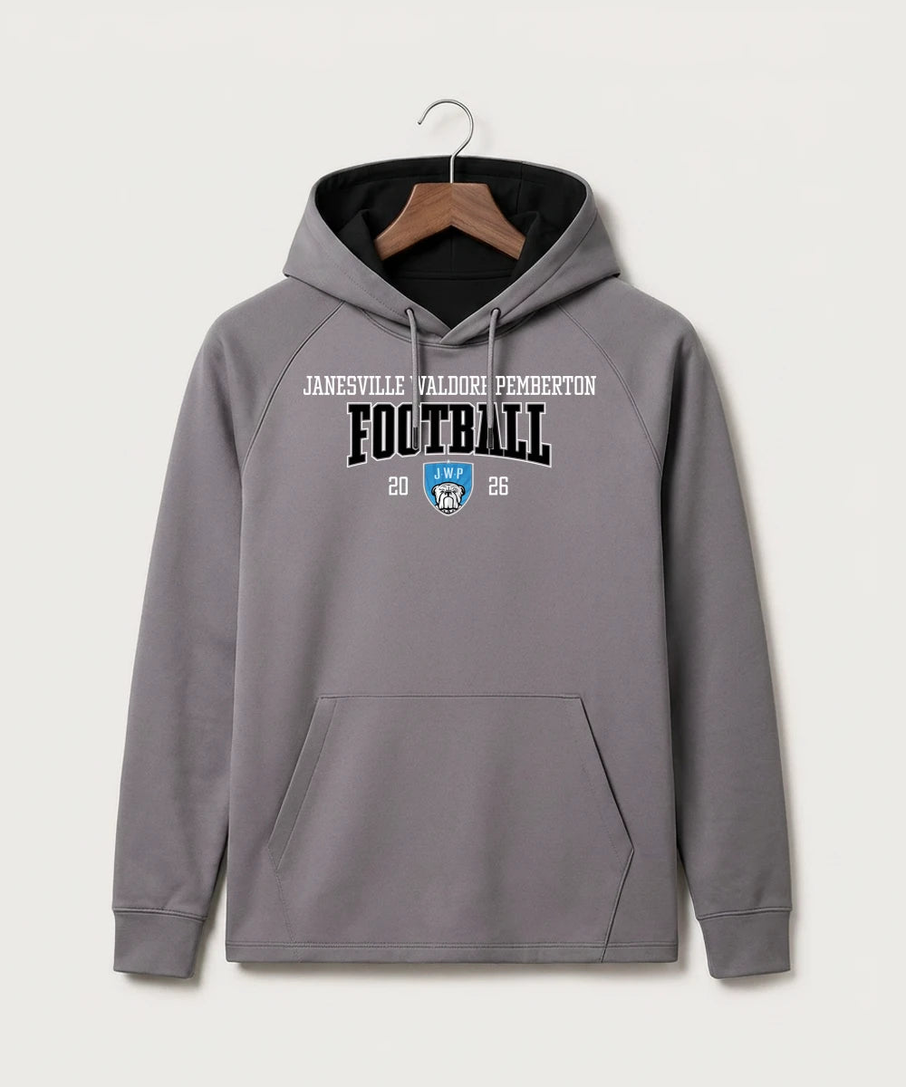 Janesville Waldorf Pemberton Football (Boys) - Gray Hoodie - Full Front
