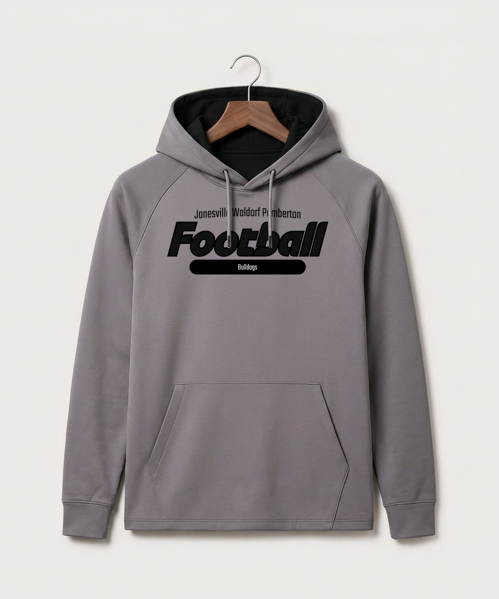 Janesville Waldorf Pemberton Football (Boys) - Gray Hoodie - Full Front