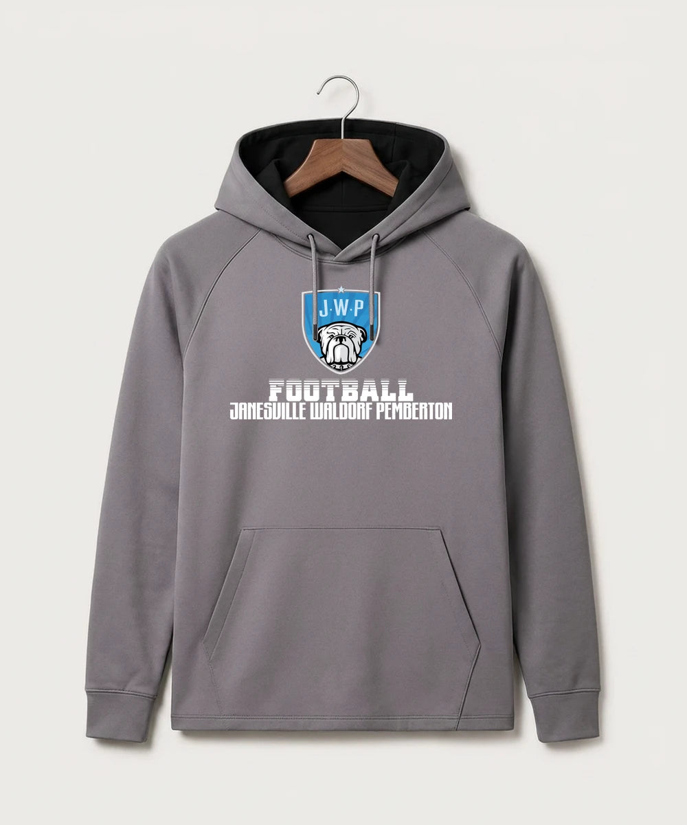 Janesville Waldorf Pemberton Football (Boys) - Gray Hoodie - Full Front
