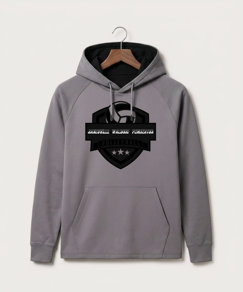 Janesville Waldorf Pemberton Volleyball (Girls) - Gray Hoodie - Full Front