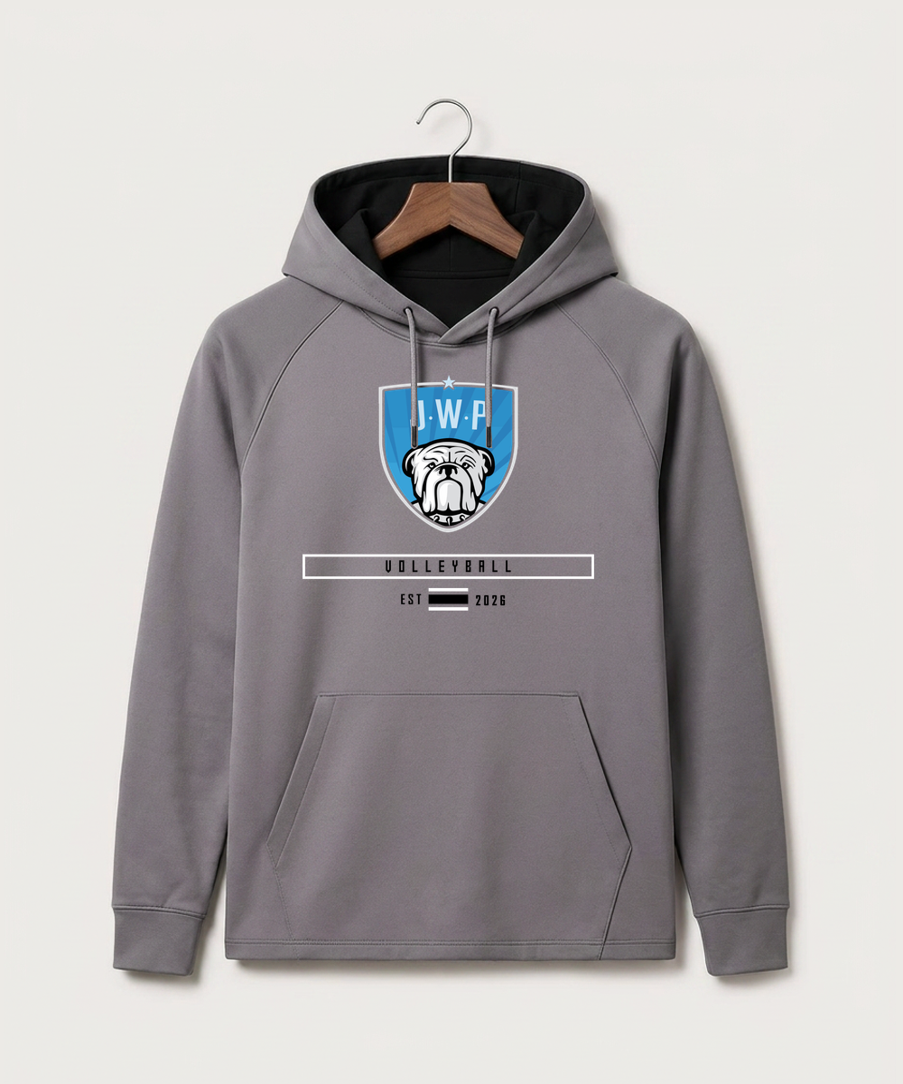 Janesville Waldorf Pemberton Volleyball (Girls) - Gray Hoodie - Full Front