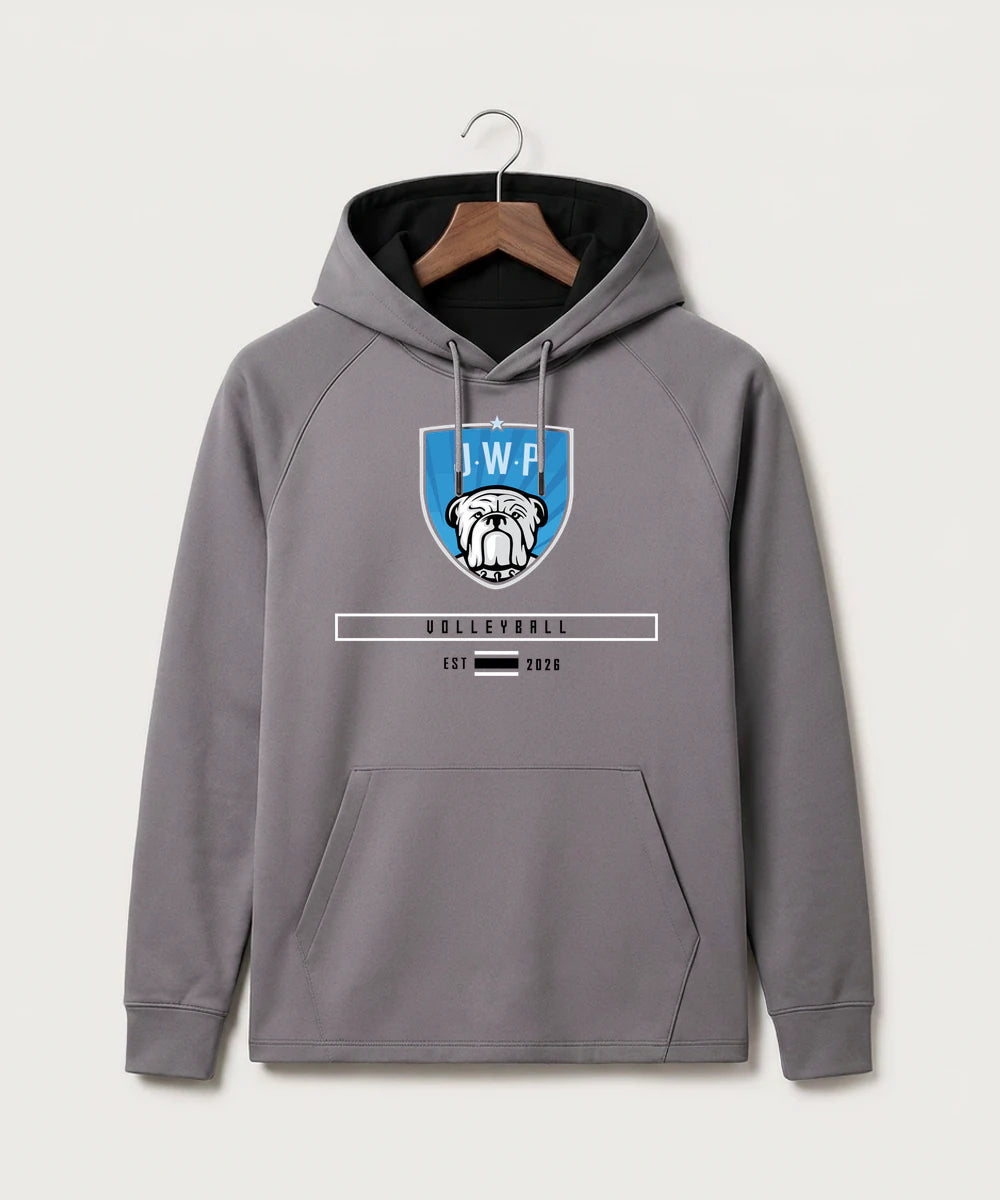 Janesville Waldorf Pemberton Volleyball (Girls) - Gray Hoodie - Full Front