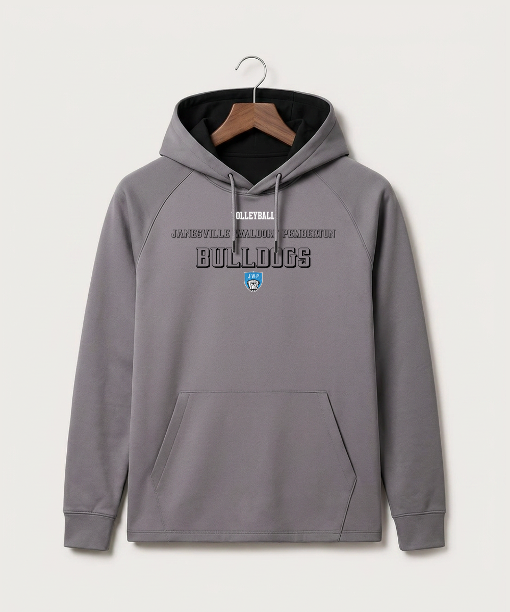 Janesville Waldorf Pemberton Volleyball (Girls) - Gray Hoodie - Full Front