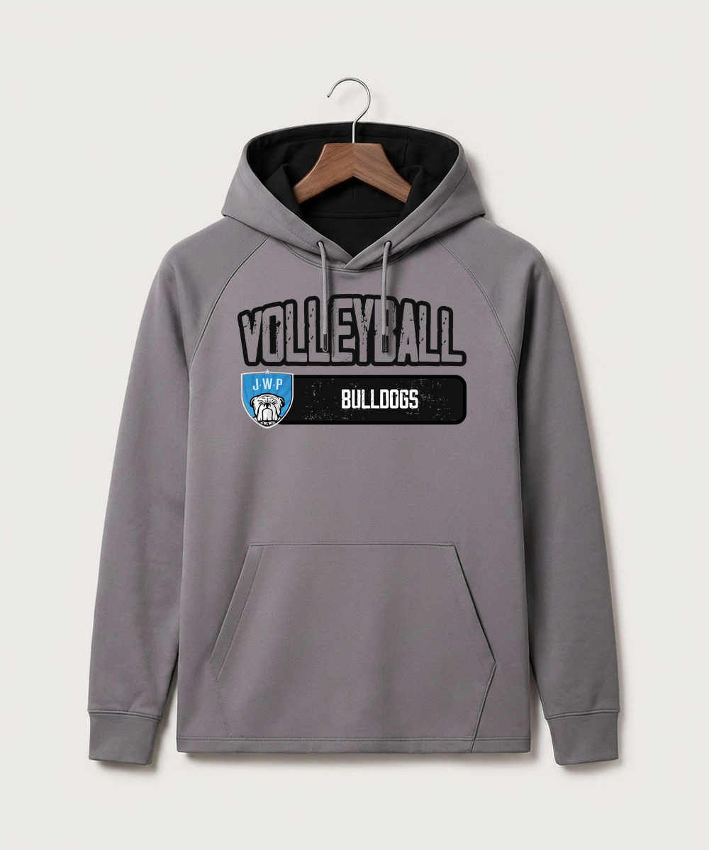 Janesville Waldorf Pemberton Volleyball (Girls) - Gray Hoodie - Full Front