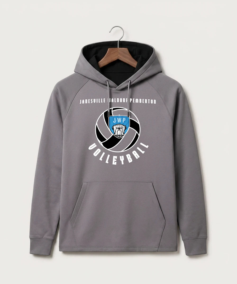 Janesville Waldorf Pemberton Volleyball (Girls) - Gray Hoodie - Full Front