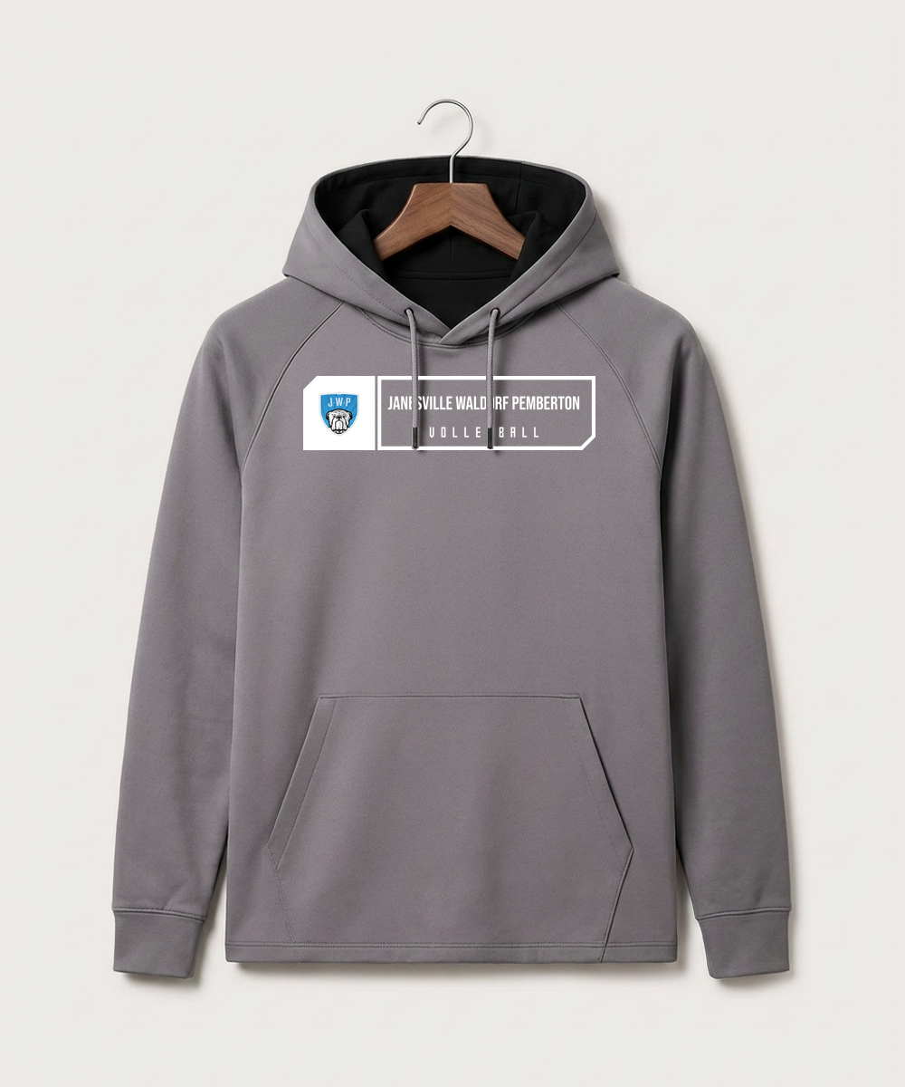 Janesville Waldorf Pemberton Volleyball (Girls) - Gray Hoodie - Full Front