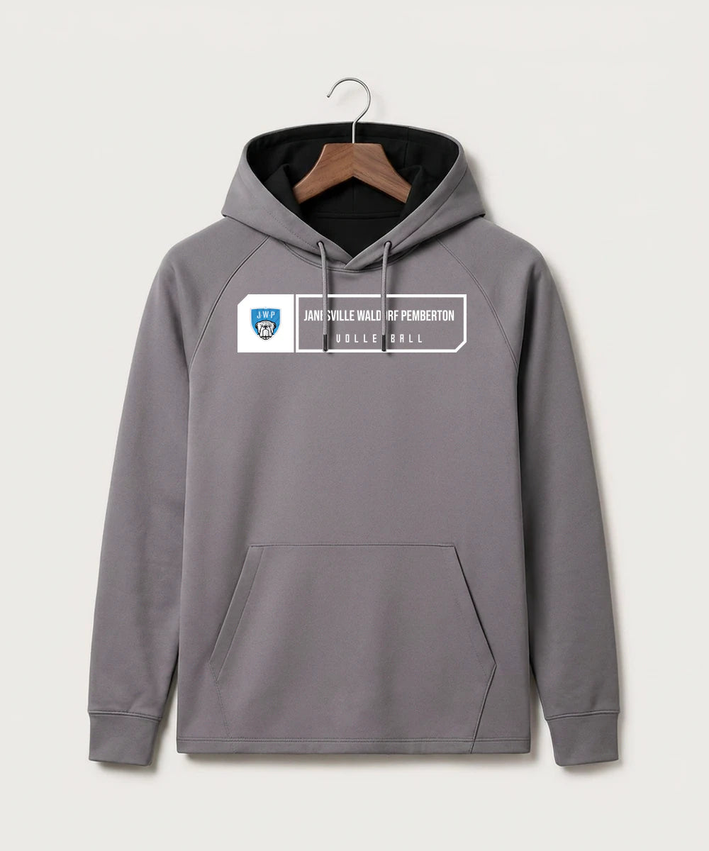Janesville Waldorf Pemberton Volleyball (Girls) - Gray Hoodie - Full Front