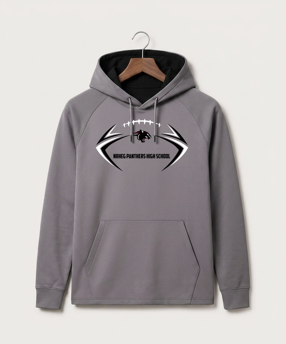 Nrheg Panthers High School Football (Boys) - Gray Hoodie - Full Front