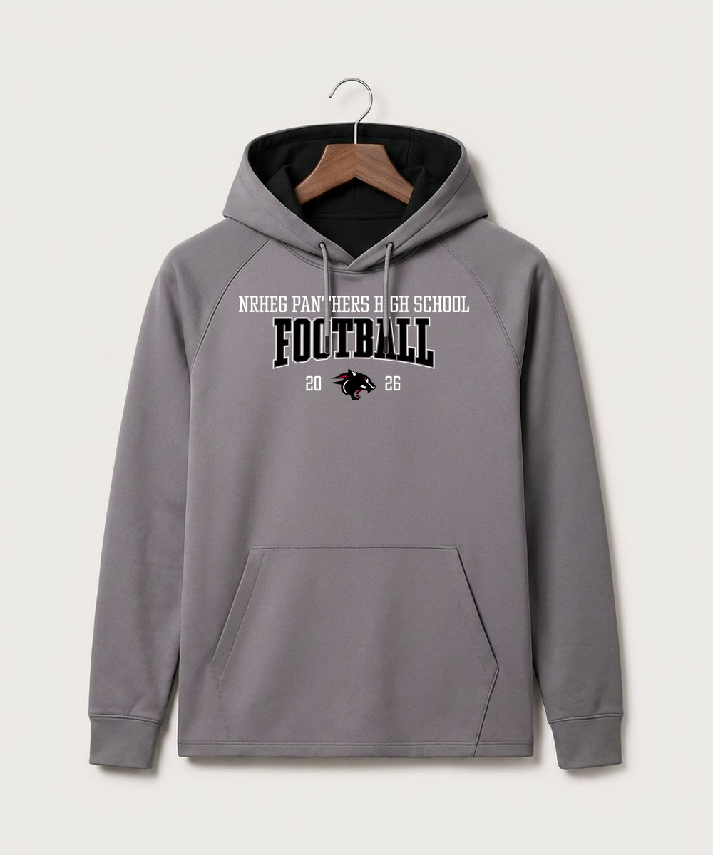 Nrheg Panthers High School Football (Boys) - Gray Hoodie - Full Front