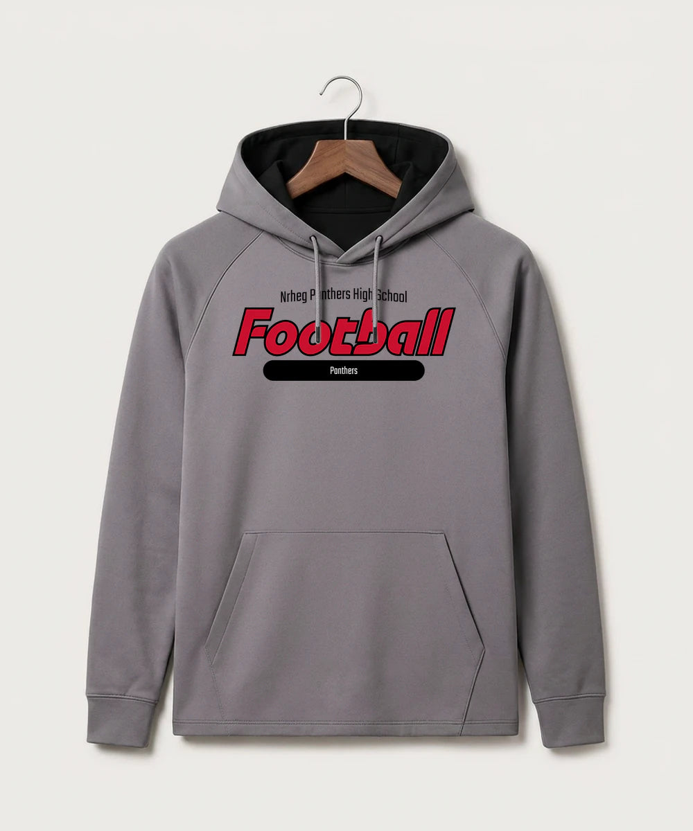 Nrheg Panthers High School Football (Boys) - Gray Hoodie - Full Front