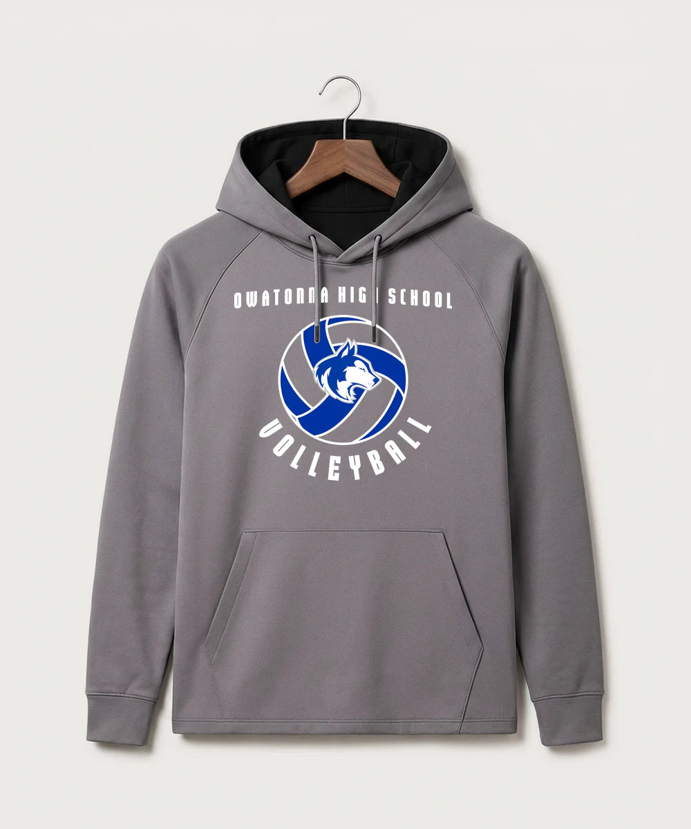 Owatonna High School Volleyball (Girls) - Gray Hoodie - Full Front