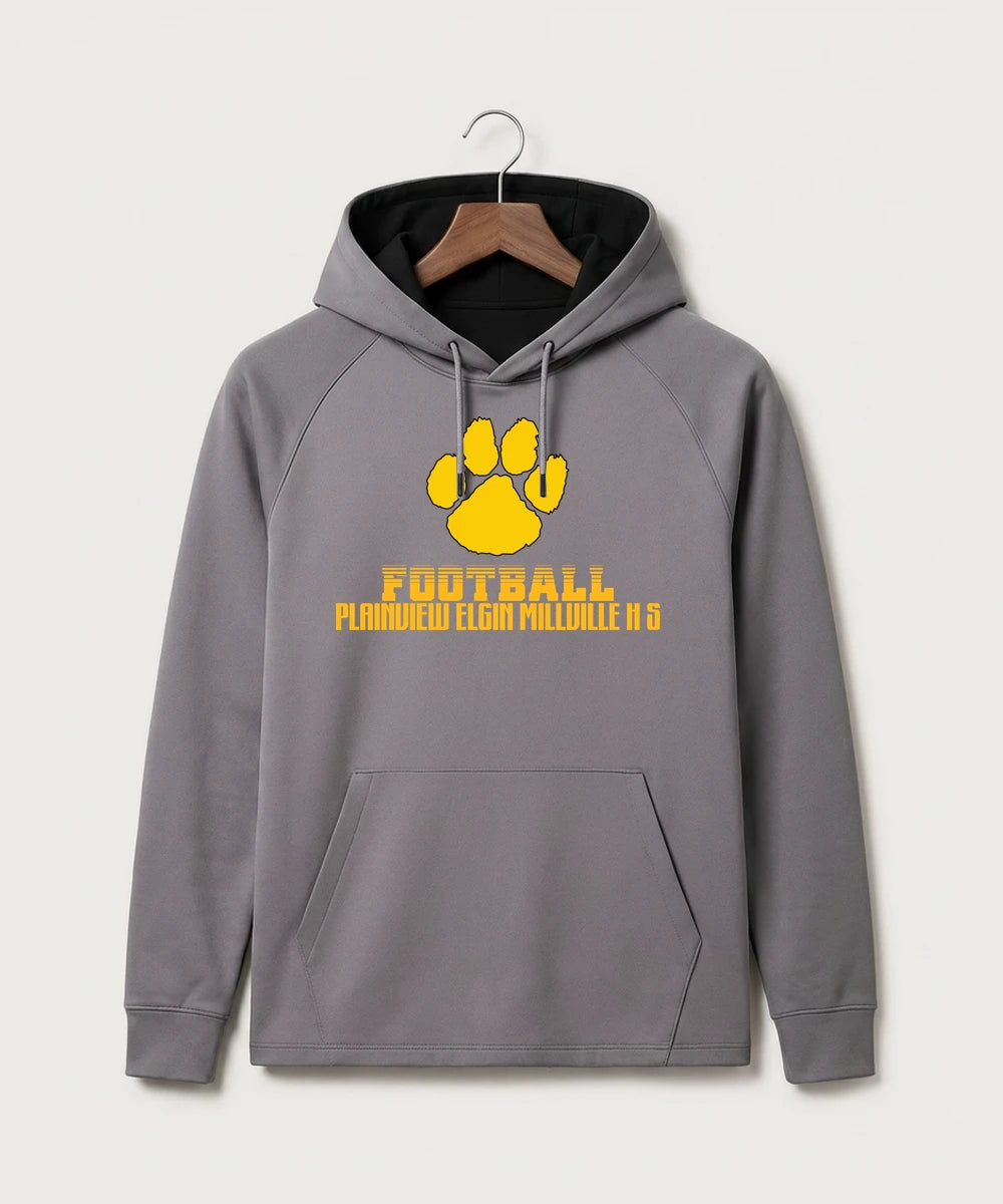 Plainview Elgin Millville H S Football (Boys) - Gray Hoodie - Full Front