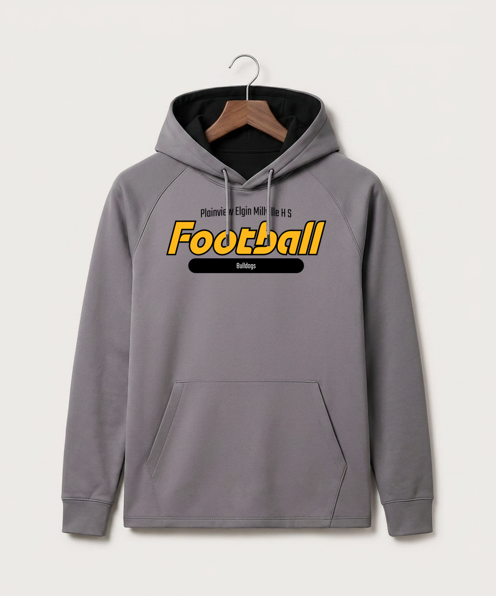 Plainview Elgin Millville H S Football (Boys) - Gray Hoodie - Full Front