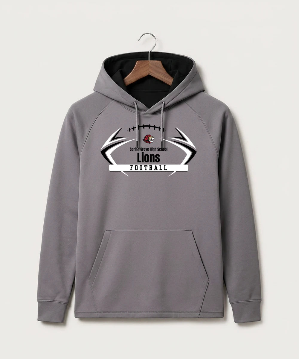Spring Grove High School Football (Boys) - Gray Hoodie - Full Front