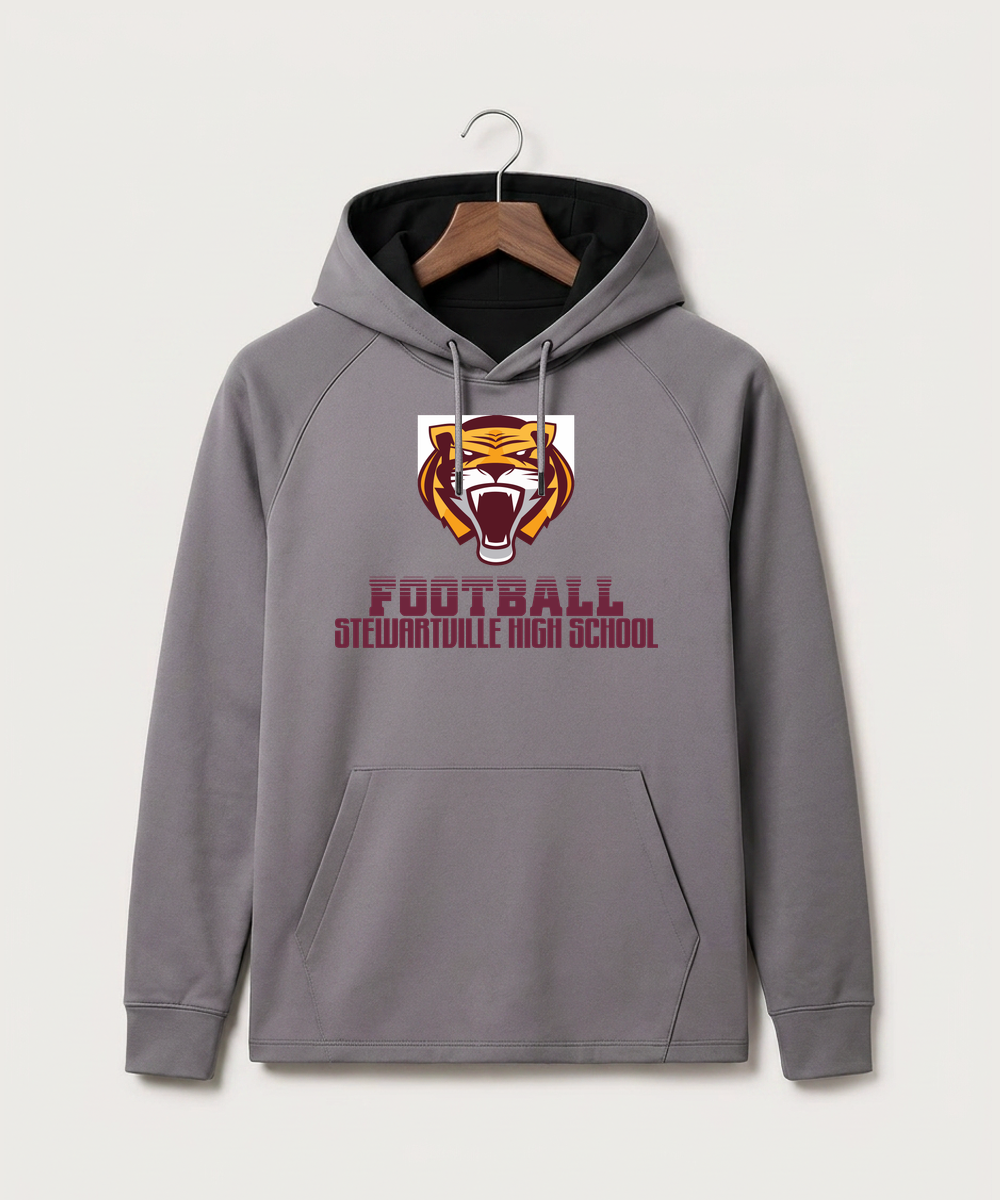 Stewartville High School Football (Boys) - Gray Hoodie - Full Front