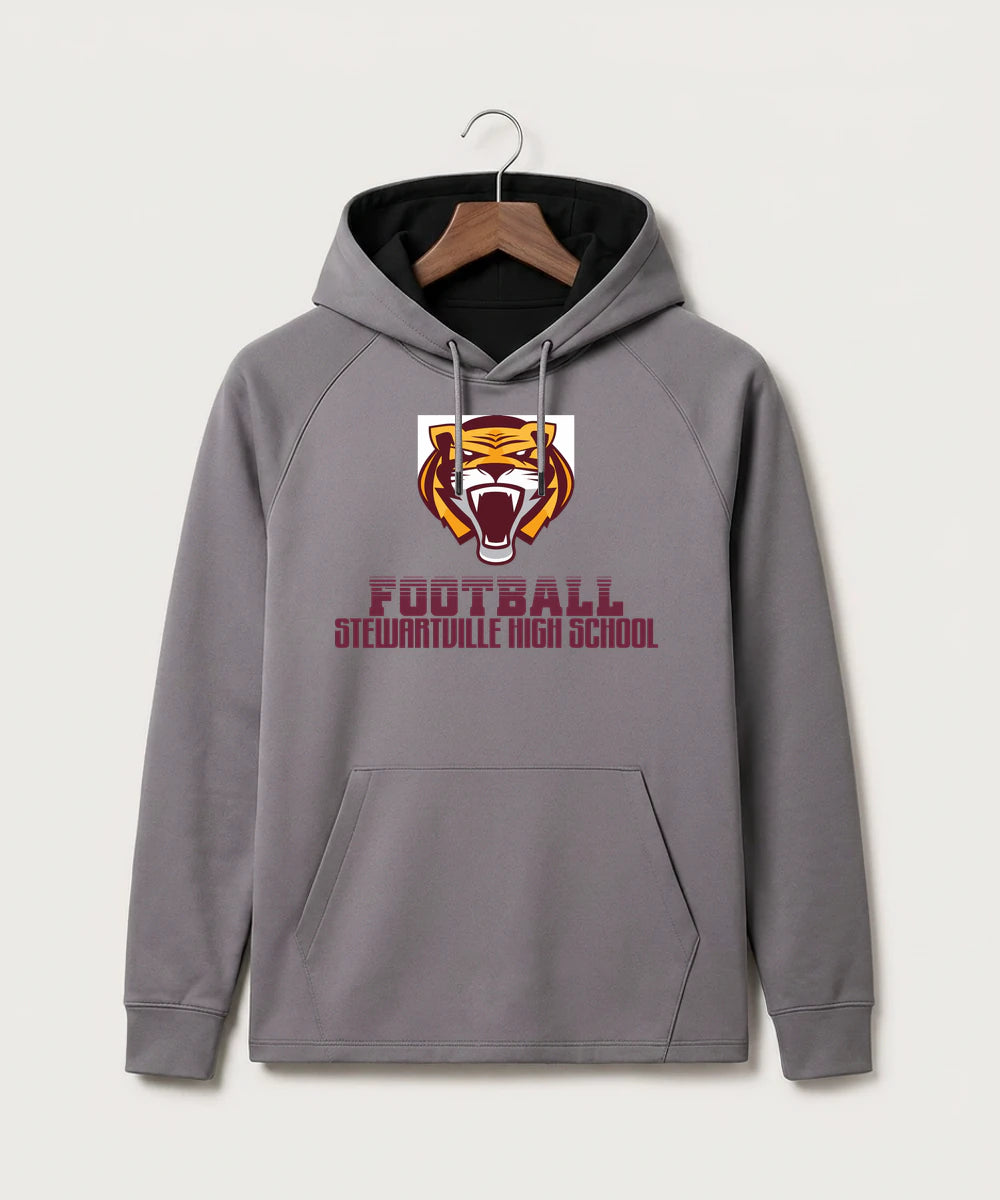Stewartville High School Football (Boys) - Gray Hoodie - Full Front