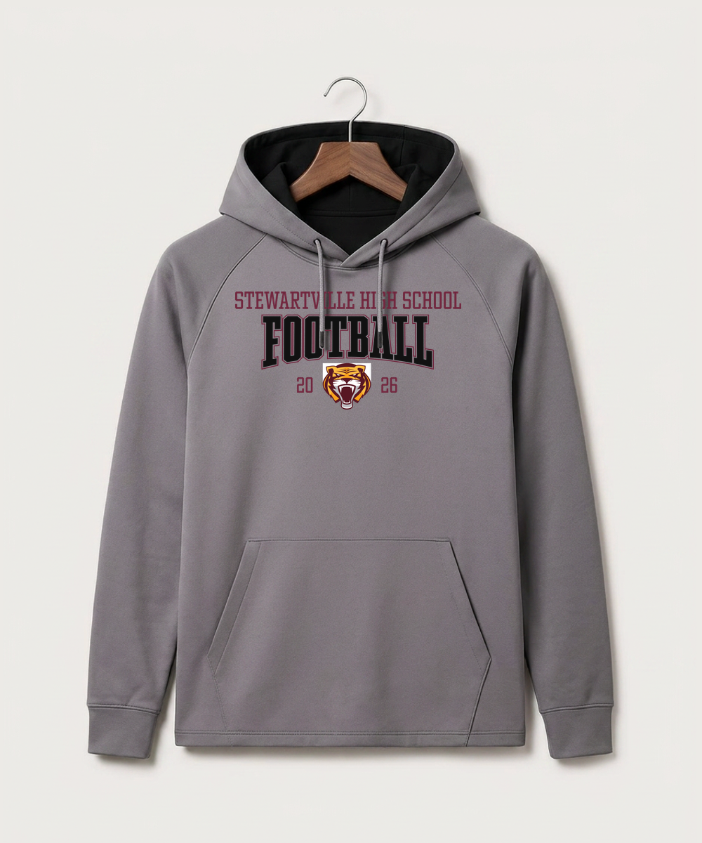 Stewartville High School Football (Boys) - Gray Hoodie - Full Front