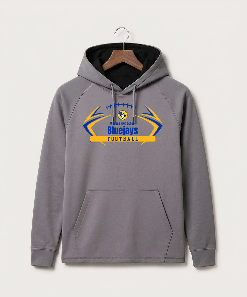 Waseca High School Football (Boys) - Gray Hoodie - Full Front
