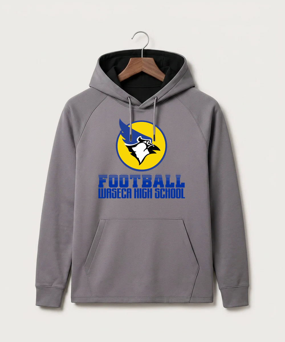 Waseca High School Football (Boys) - Gray Hoodie - Full Front