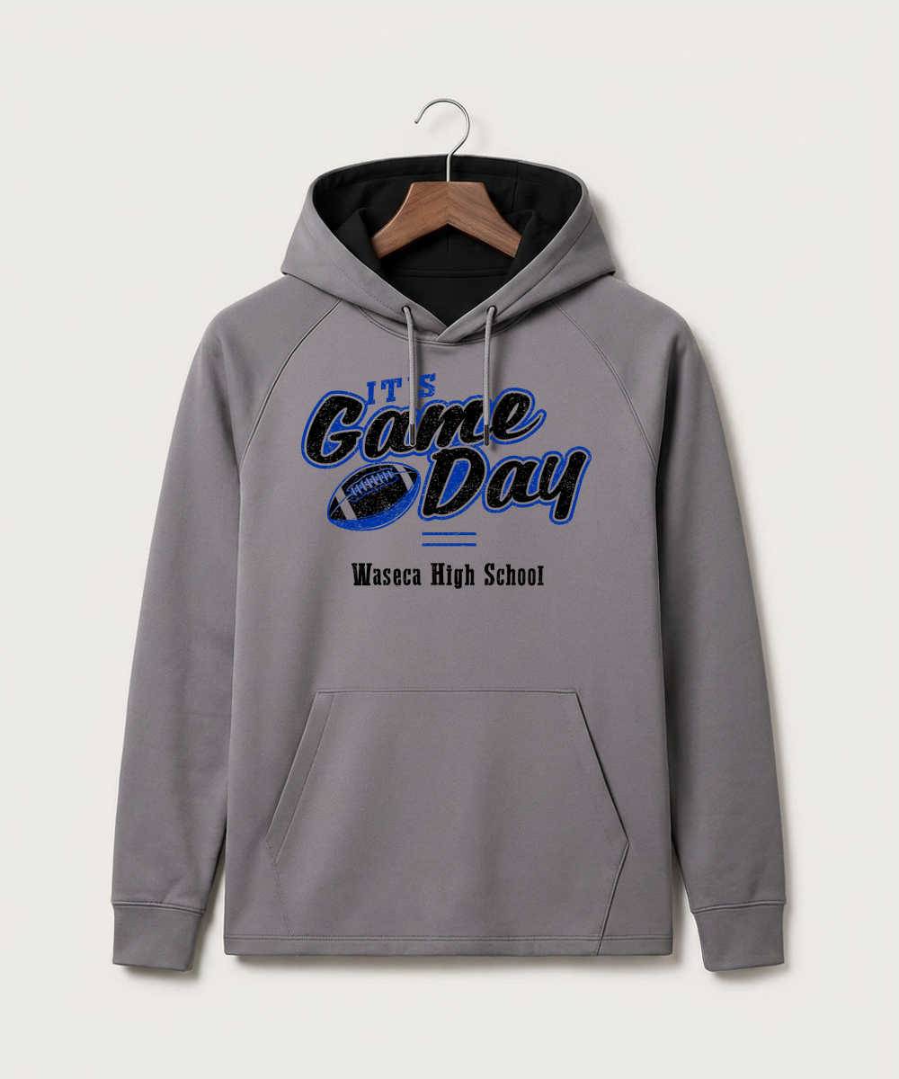 Waseca High School Football (Boys) - Gray Hoodie - Full Front