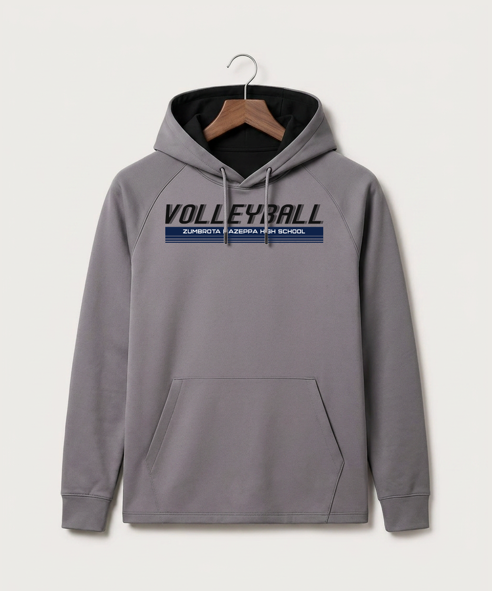 Zumbrota Mazeppa High School Volleyball (Girls) - Gray Hoodie - Full Front