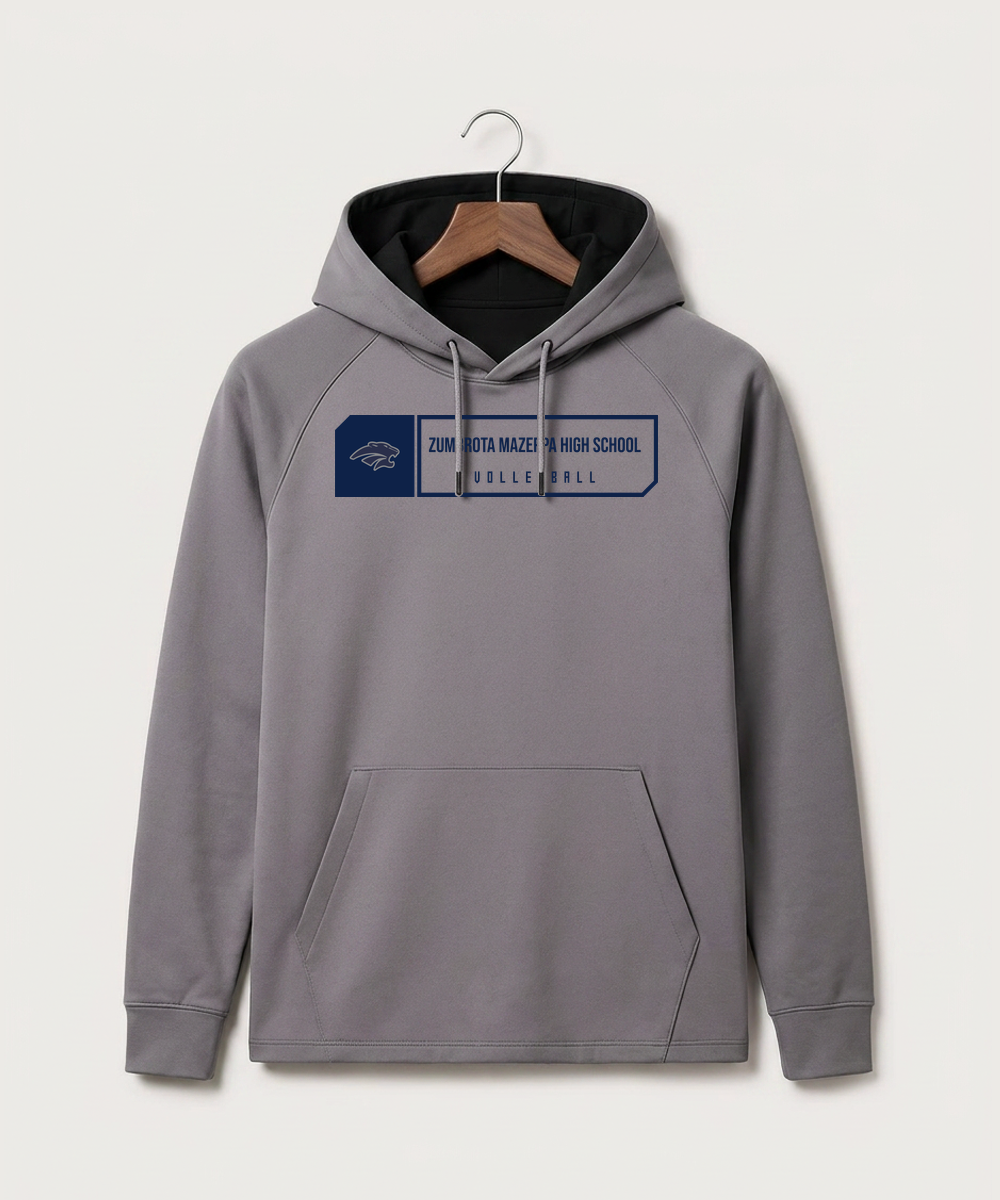Zumbrota Mazeppa High School Volleyball (Girls) - Gray Hoodie - Full Front