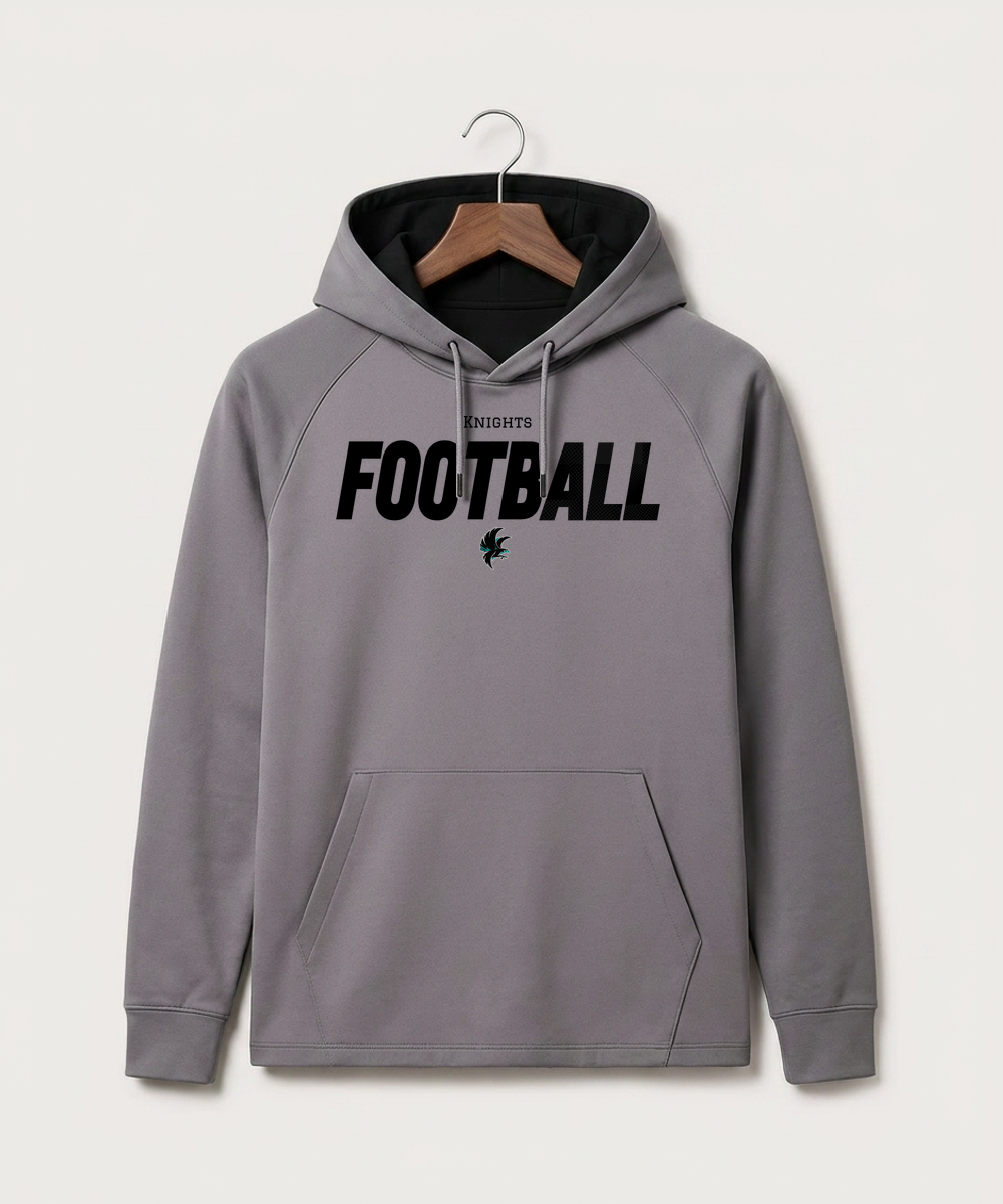 Alden-Conger-Glenville Emmons High School Football (Boys) - Gray Hoodie - Full Front