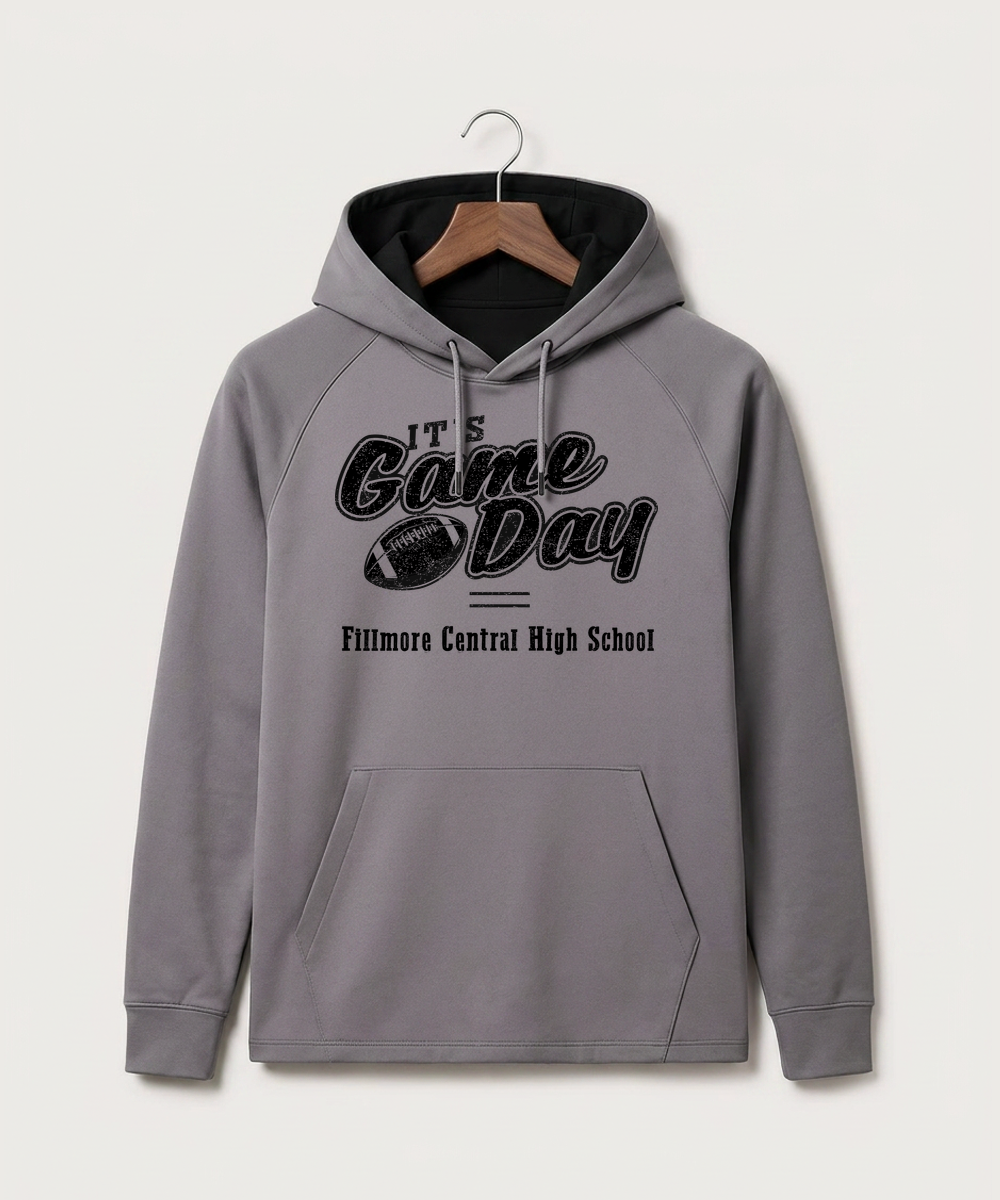 Fillmore Central High School Football (Boys) - Gray Hoodie - Full Front
