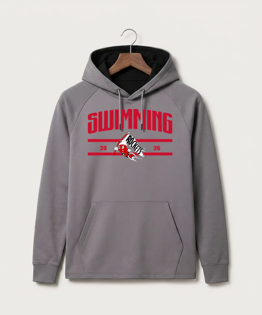 John Marshall High School Swim Dive Girls - Gray Hoodie - Full Front