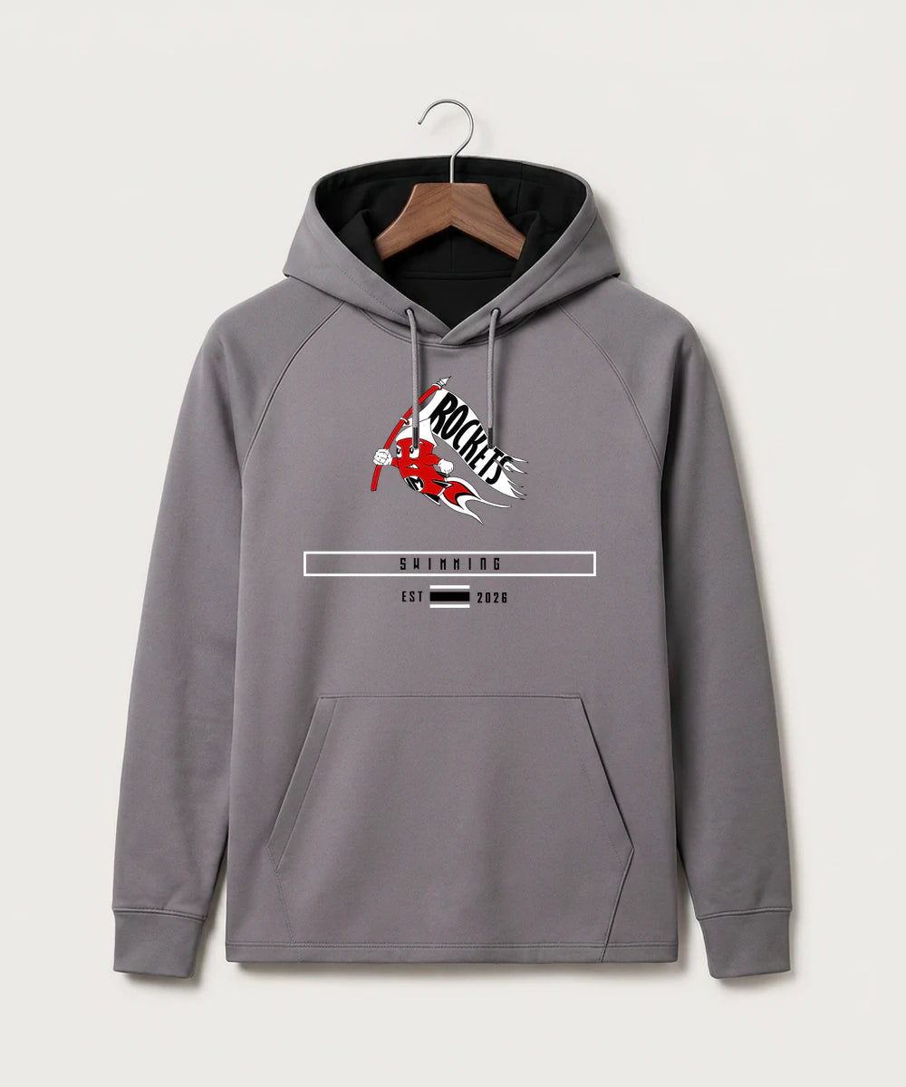 John Marshall High School Swim Dive Girls - Gray Hoodie - Full Front