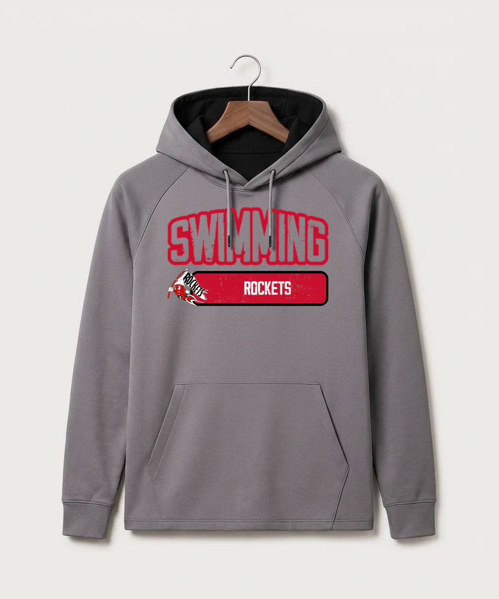 John Marshall High School Swim Dive Girls - Gray Hoodie - Full Front