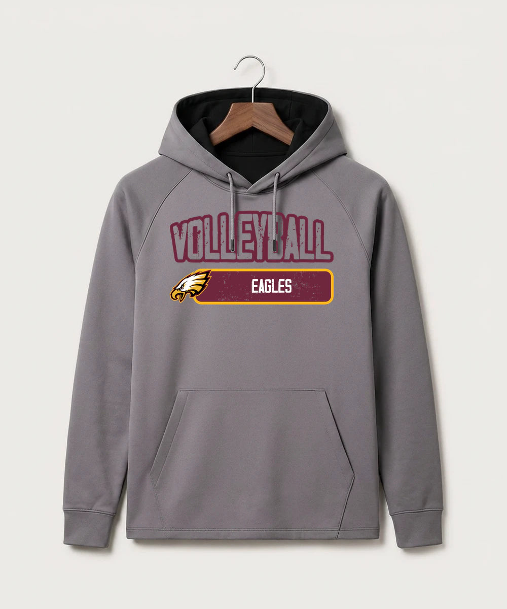 Dover-Eyota High School Volleyball (Girls) - Gray Hoodie - Full Front