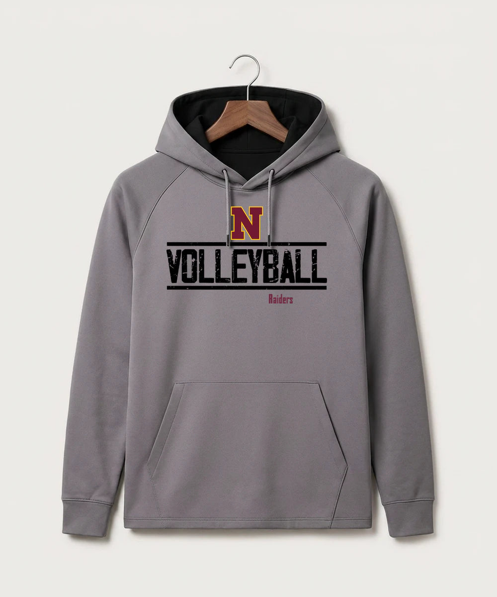 Northfield High School Volleyball (Girls) - Gray Hoodie - Full Front