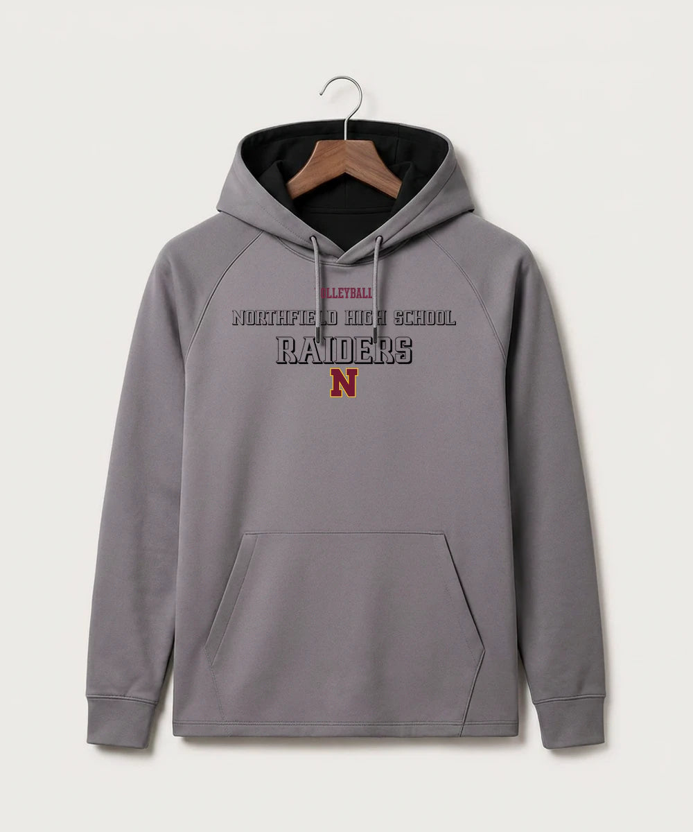 Northfield High School Volleyball (Girls) - Gray Hoodie - Full Front