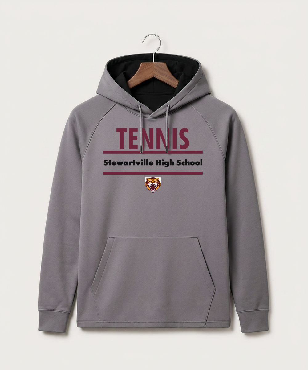 Stewartville High School Tennis (Coed) - Gray Hoodie - Full Front