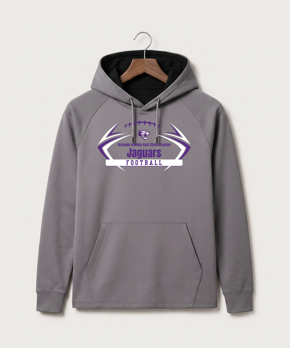 Granada-Huntley-East Chain/Truman Football (Boys) - Gray Hoodie - Full Front