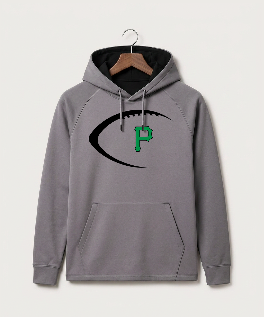 Pipestone Area High School Football (Boys) - Gray Hoodie - Full Front