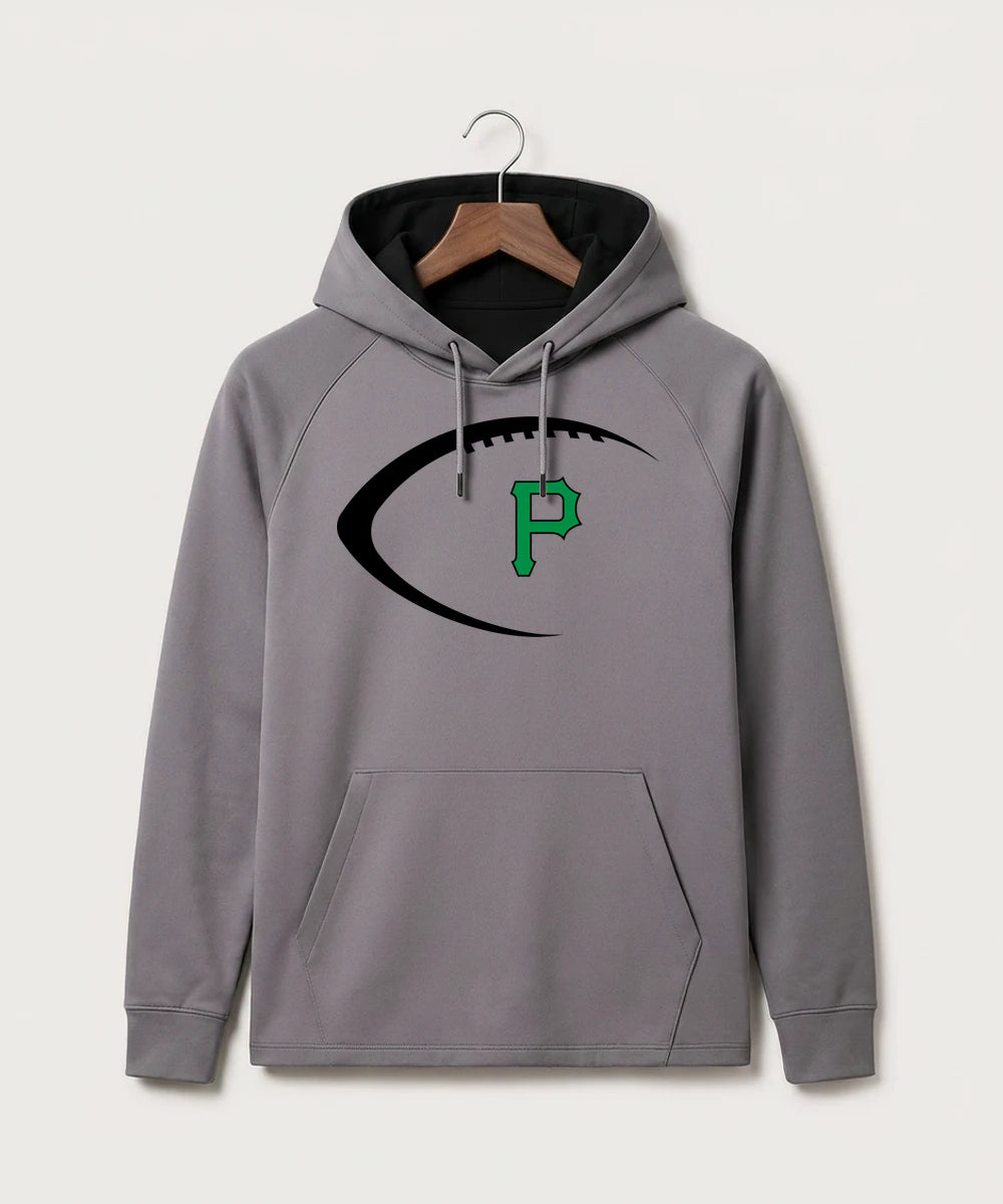 Pipestone Area High School Football (Boys) - Gray Hoodie - Full Front
