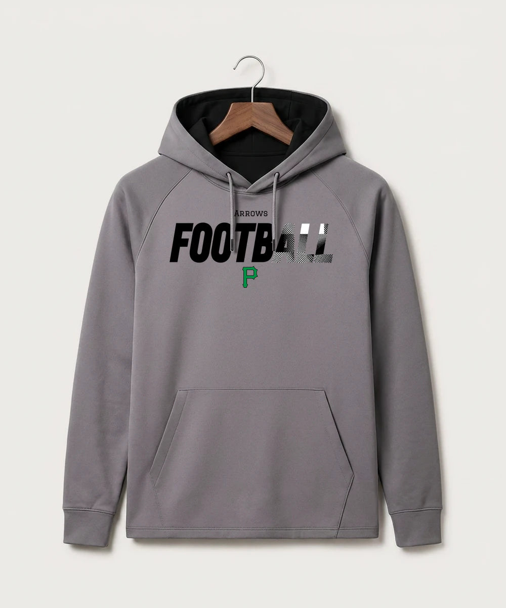 Pipestone Area High School Football (Boys) - Gray Hoodie - Full Front