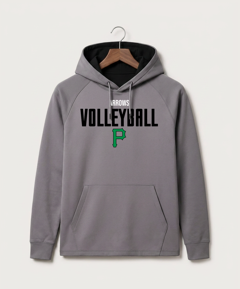Pipestone Area High School Volleyball (Girls) - Gray Hoodie - Full Front