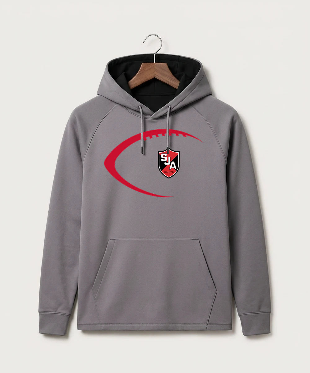 Saint James High School Football (Boys) - Gray Hoodie - Full Front