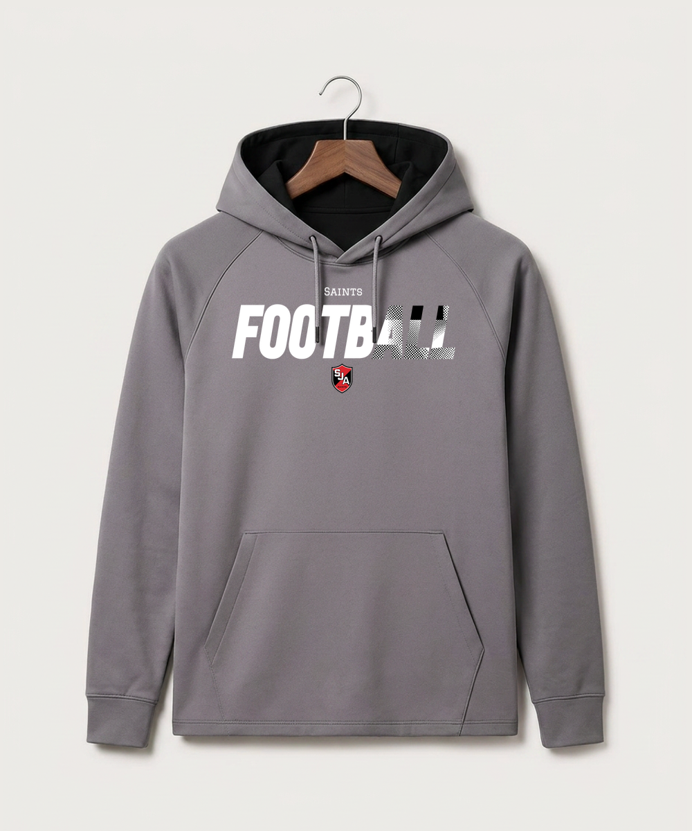 Saint James High School Football (Boys) - Gray Hoodie - Full Front