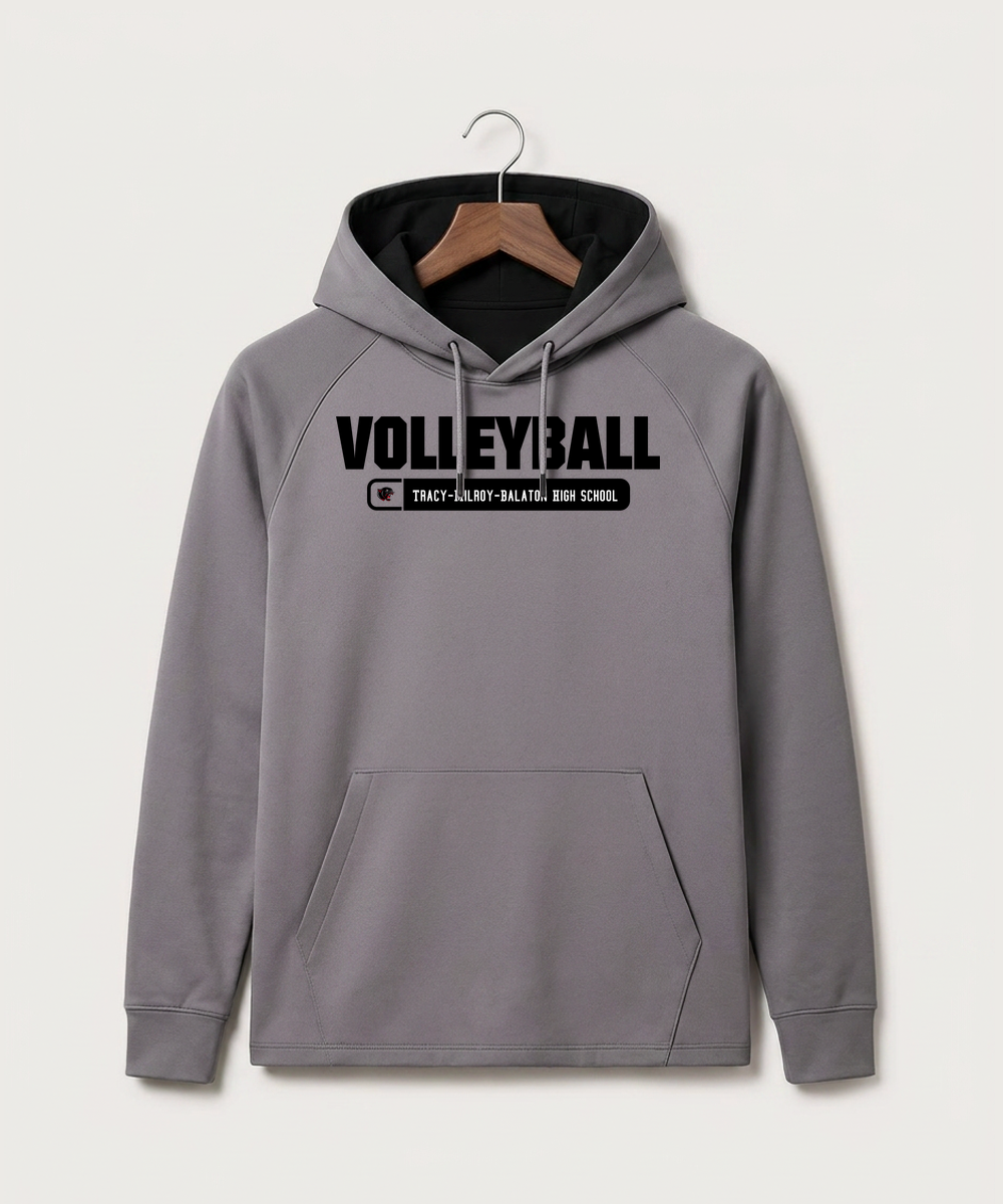 Tracy-Milroy-Balaton High School Volleyball (Girls) - Gray Hoodie - Full Front