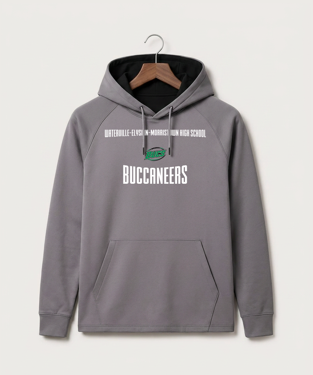 Waterville-Elysian-Morristown High School Football (Boys) - Gray Hoodie - Full Front