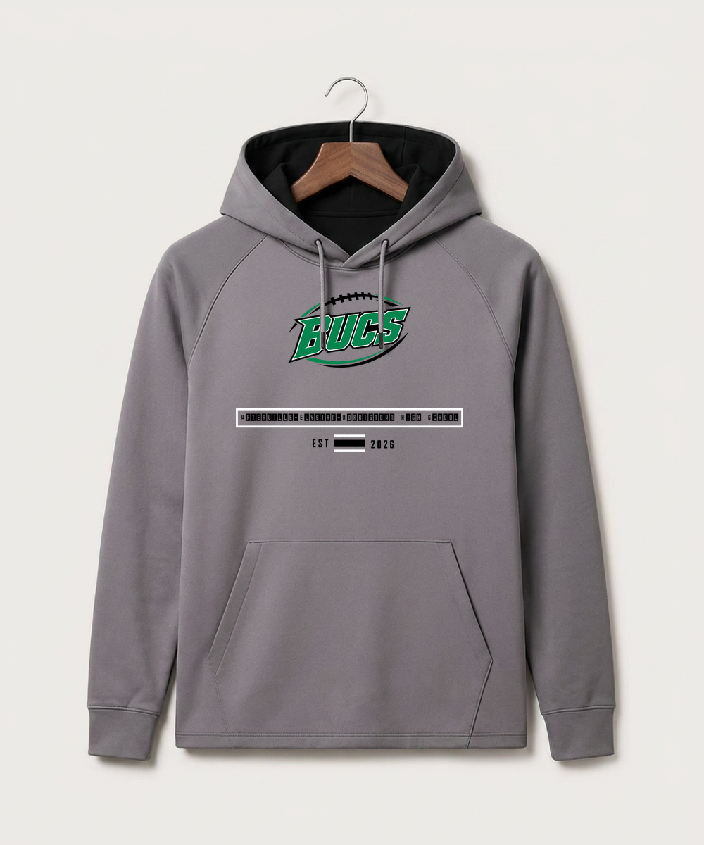 Waterville-Elysian-Morristown High School Football (Boys) - Gray Hoodie - Full Front