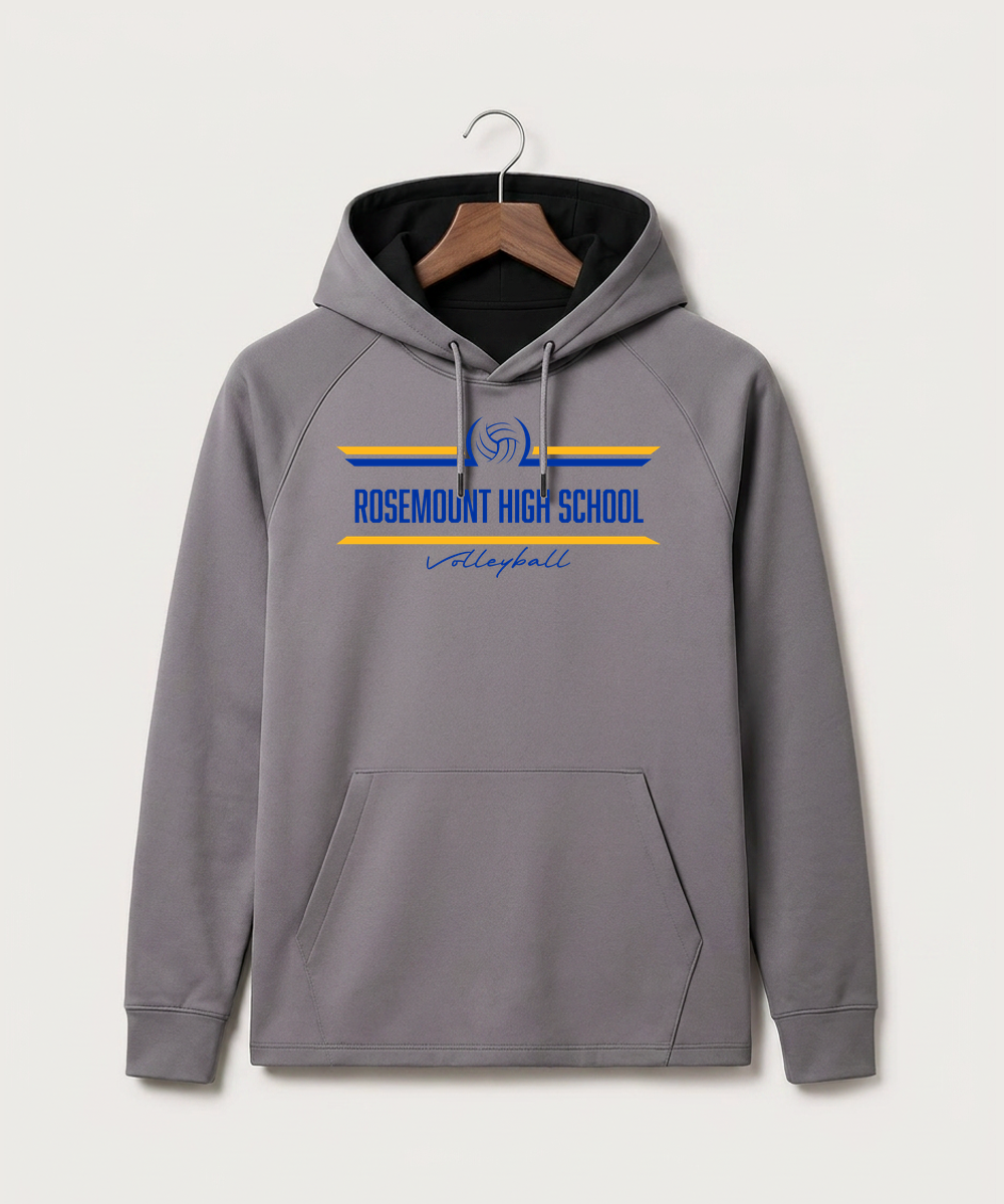 Rosemount High School Volleyball (Girls) - Gray Hoodie - Full Front