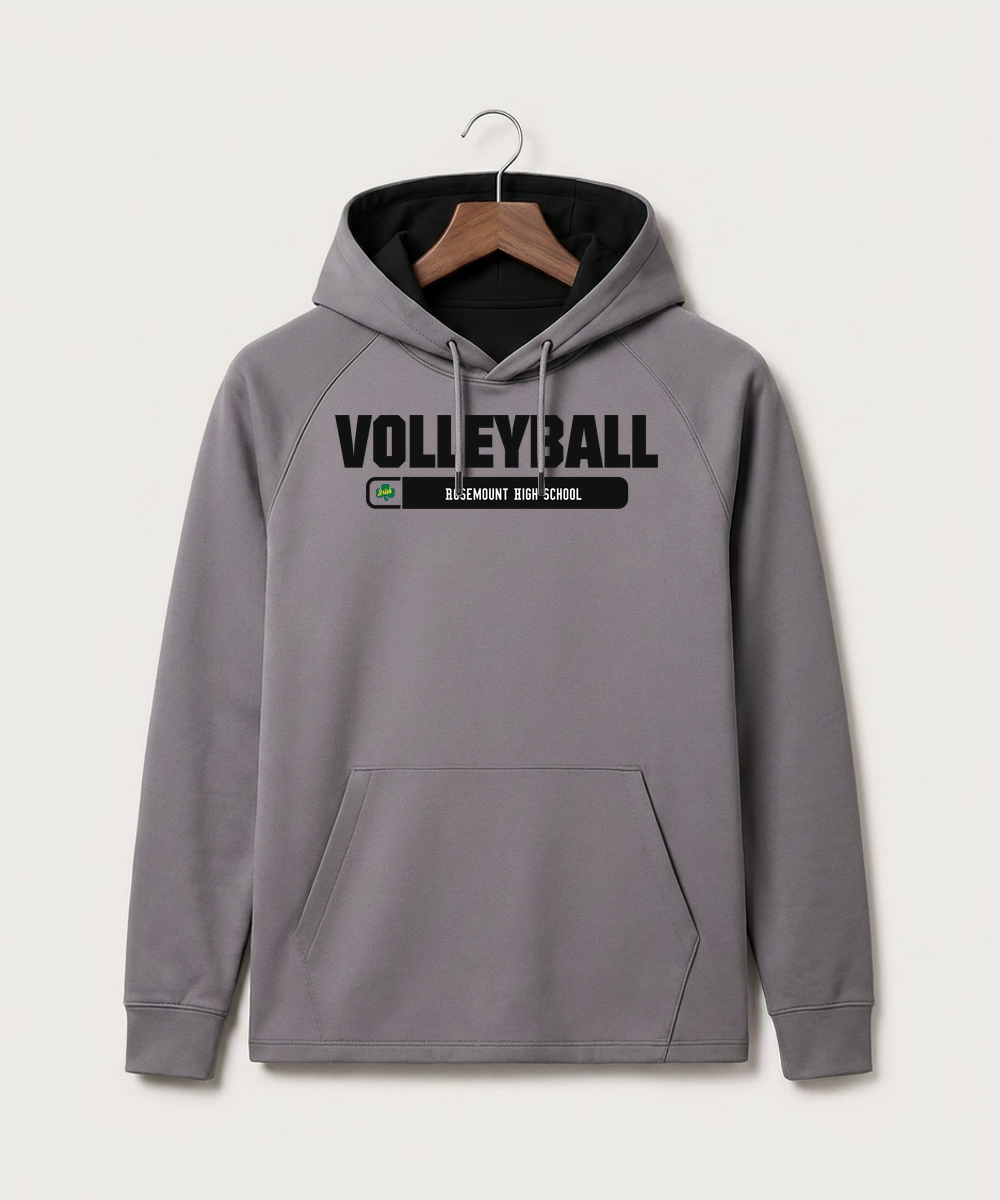 Rosemount High School Volleyball (Girls) - Gray Hoodie - Full Front