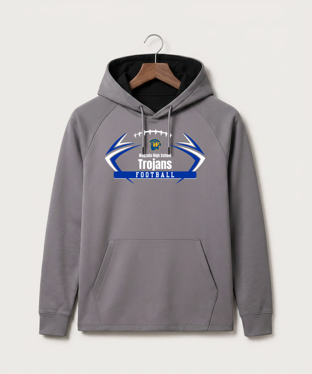Wayzata High School Football (Boys) - Gray Hoodie - Full Front