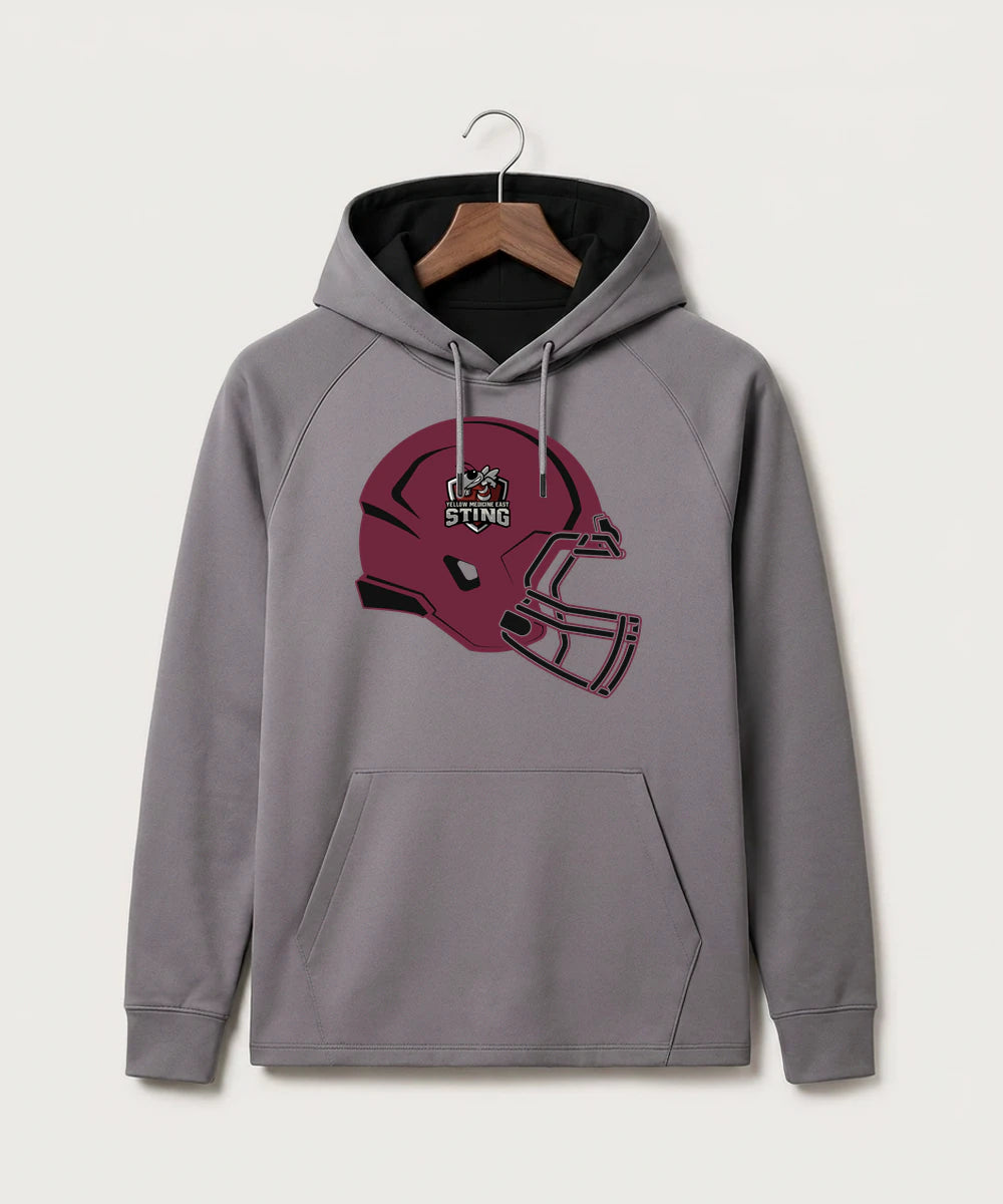 Yellow Medicine East High School Football (Boys) - Gray Hoodie - Full Front
