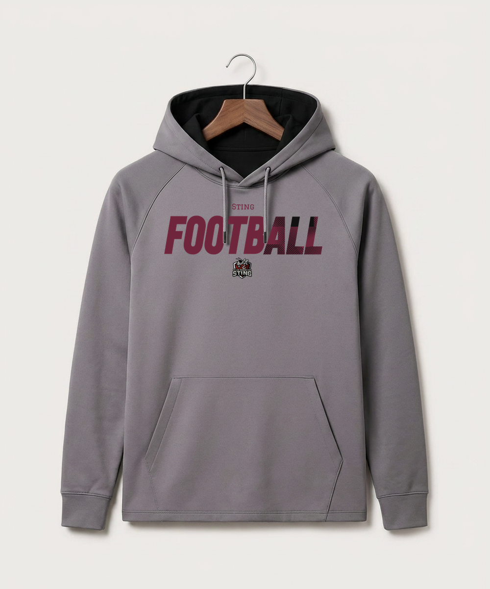 Yellow Medicine East High School Football (Boys) - Gray Hoodie - Full Front